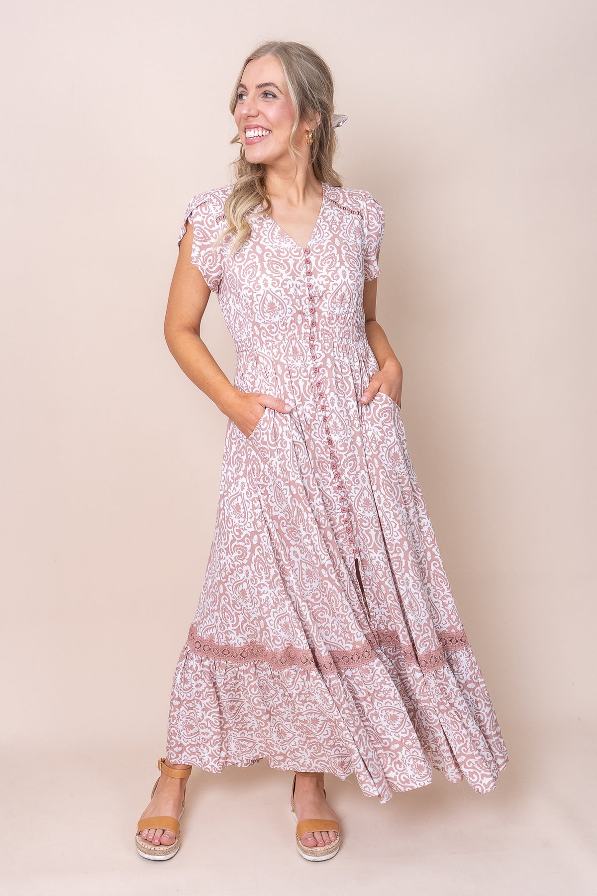 Iyla Dress in Dusty Pink