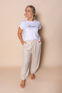 Jin Slouch Pants in Beige