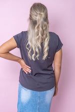 Manly Tee in Coal - Foxwood