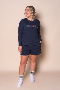 Simplified Confetti Shorts in Navy - Foxwood