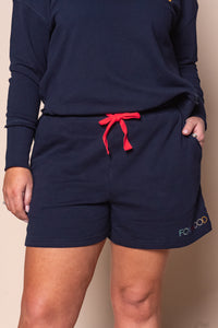 Simplified Confetti Shorts in Navy - Foxwood