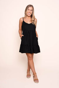 Soleil Mini Dress in Black - All About Eve