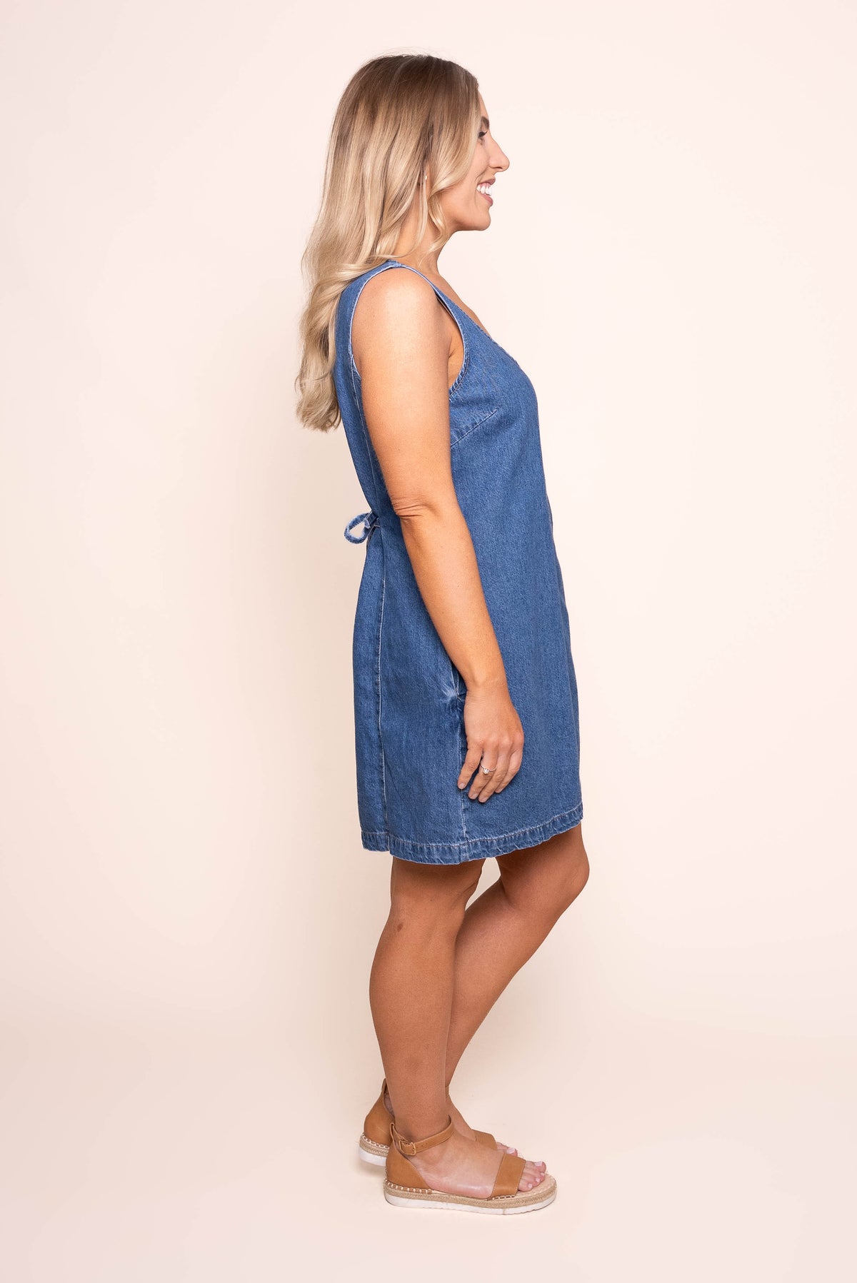 Gemma Mini Dress in Mid Blue - Silent Theory