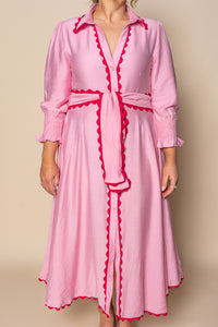 Iggy Midi Dress in Pink