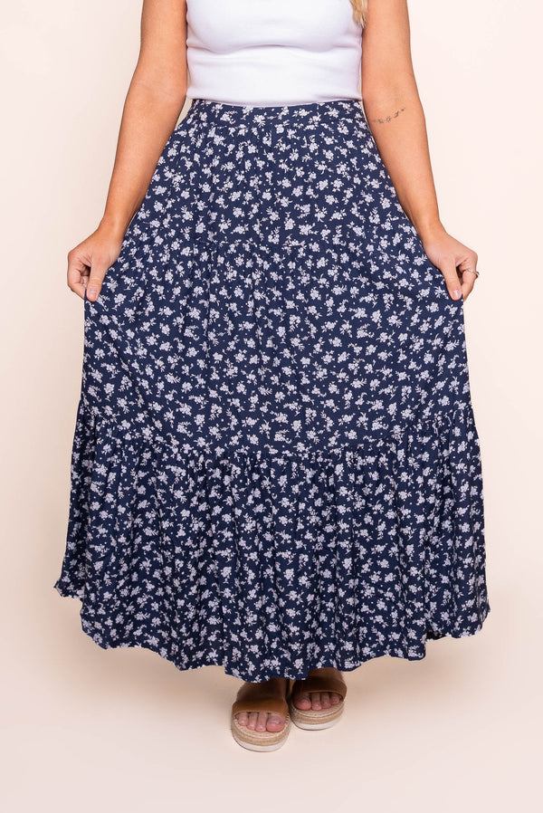 Clarabelle Maxi Skirt in Print - All About Eve