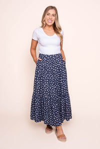 Clarabelle Maxi Skirt in Print - All About Eve