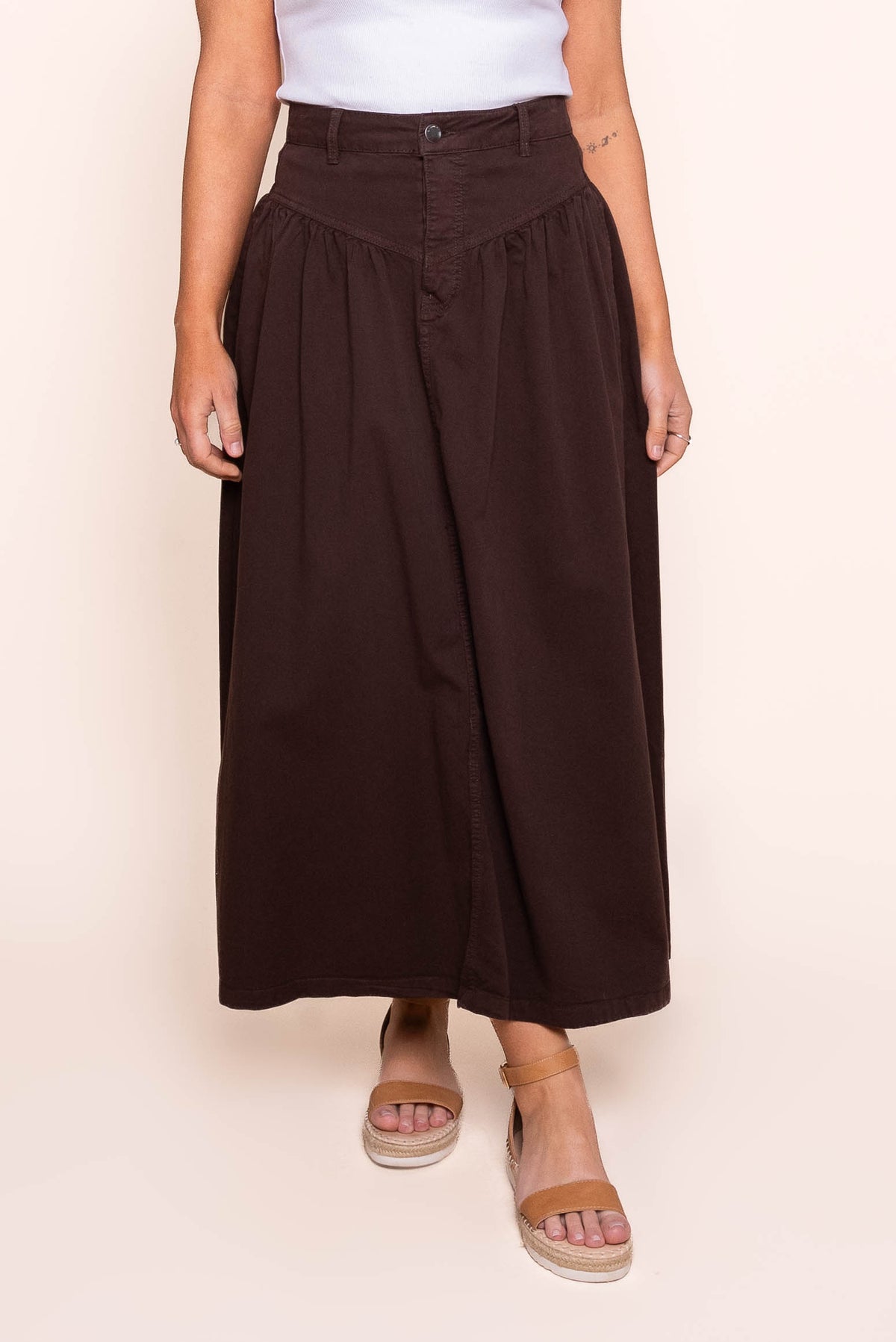 Arlo Maxi Skirt in Brown - All About Eve