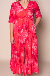 Feodora Maxi Dress in Red