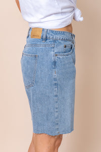 Lexie Denim Jort in Light Blue - All About Eve