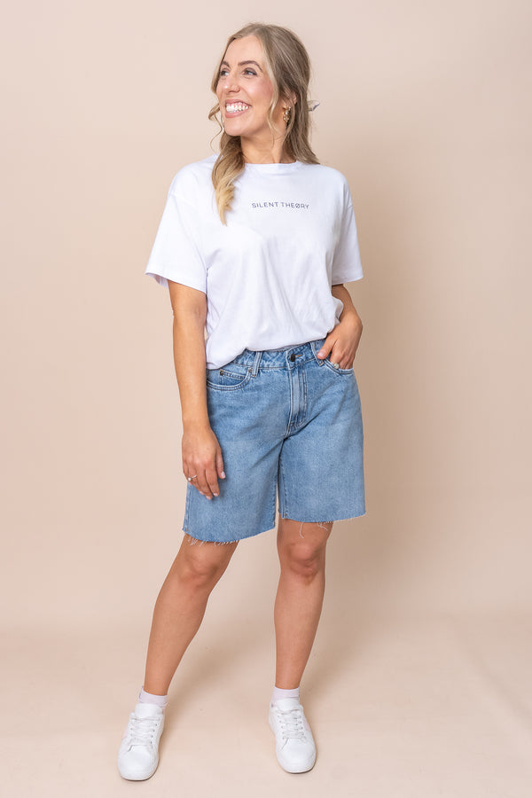 Lexie Denim Jort in Light Blue - All About Eve