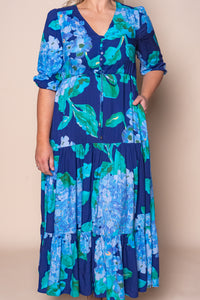 Feodora Maxi Dress in Navy