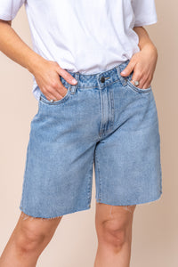 Lexie Denim Jort in Light Blue - All About Eve