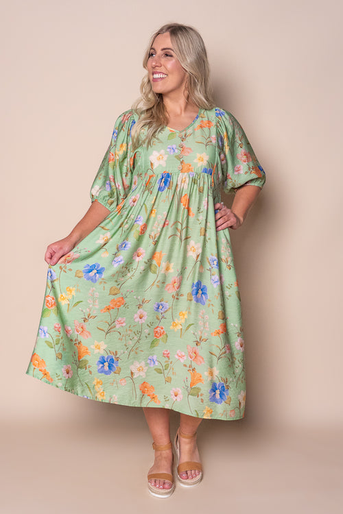 Anna Midi Dress in Sage