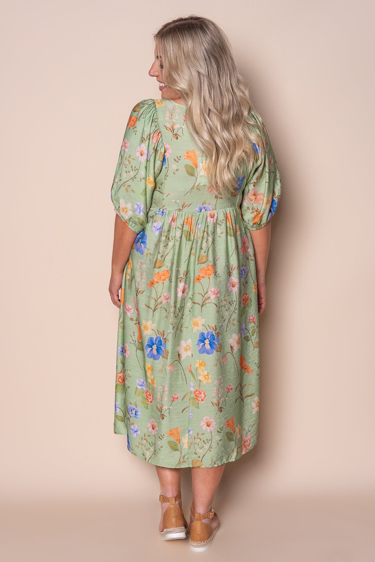 Anna Midi Dress in Sage