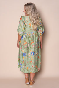 Anna Midi Dress in Sage