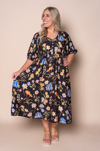 Anna Midi Dress in Black