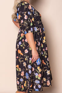 Anna Midi Dress in Black