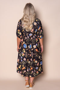 Anna Midi Dress in Black