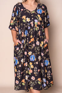 Anna Midi Dress in Black