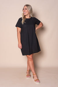 Deanna 100% Cotton Dress in Black