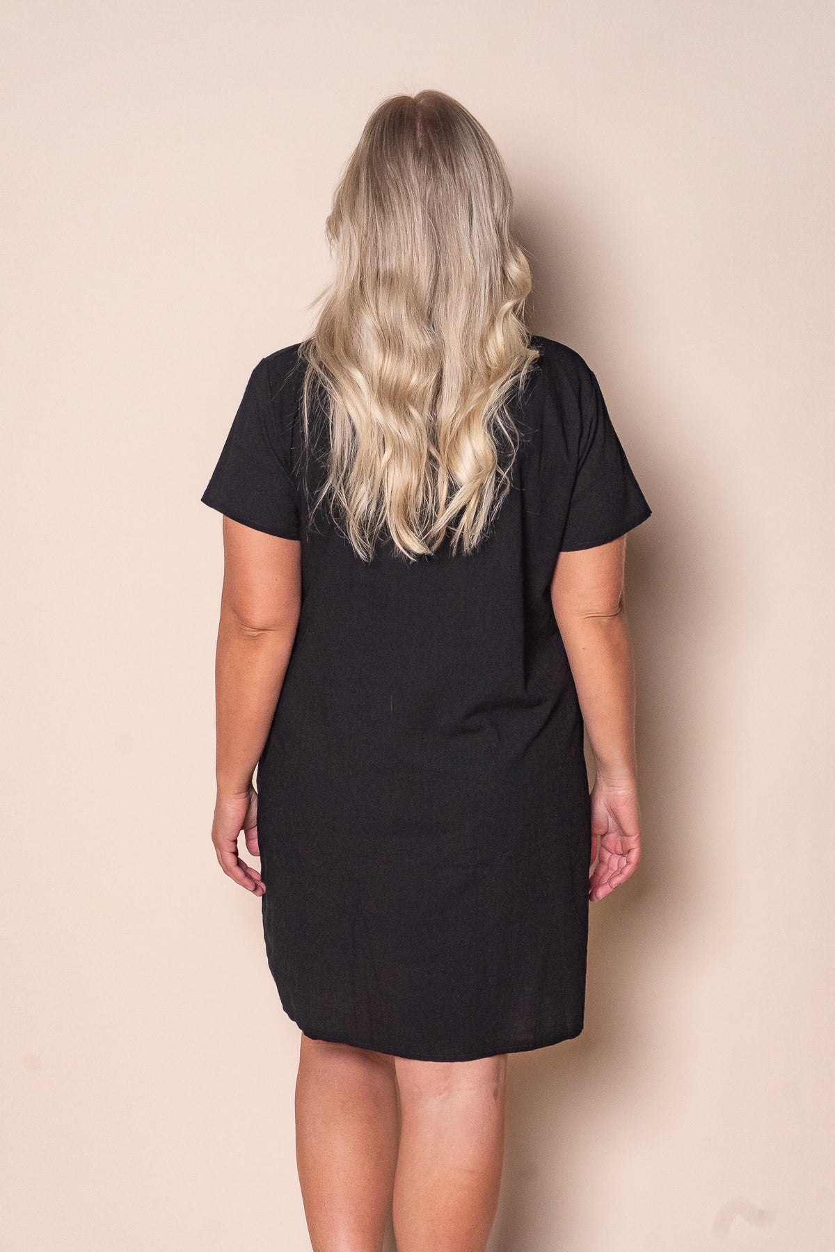 Deanna 100% Cotton Dress in Black
