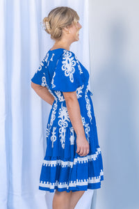 Sabine Dress in Cobalt