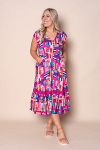 Alexa Midi Dress in Pink