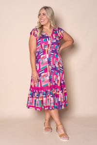 Alexa Midi Dress in Pink