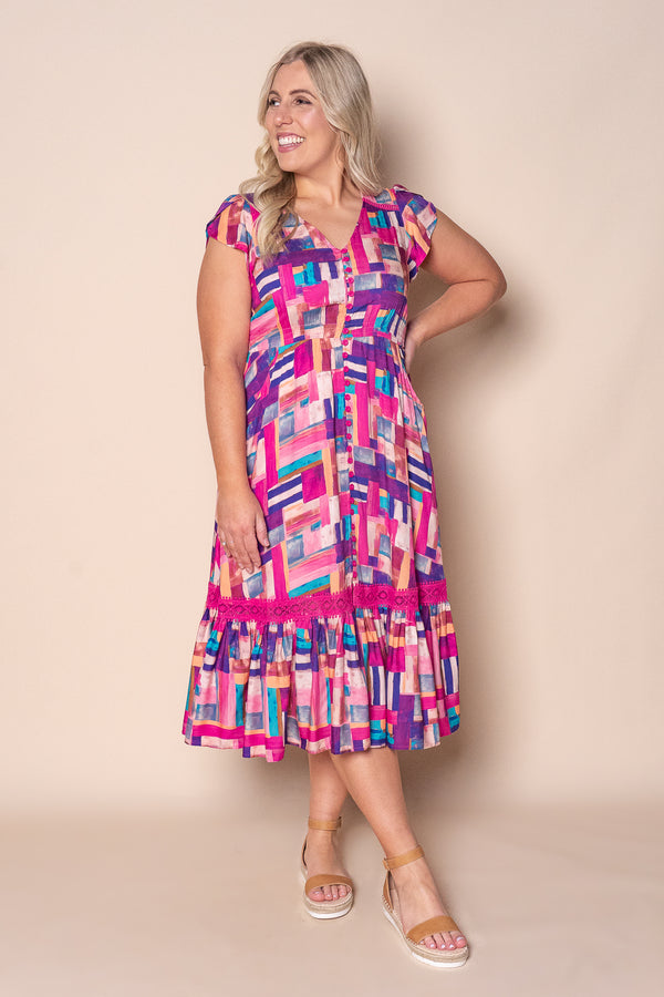 Alexa Midi Dress in Pink