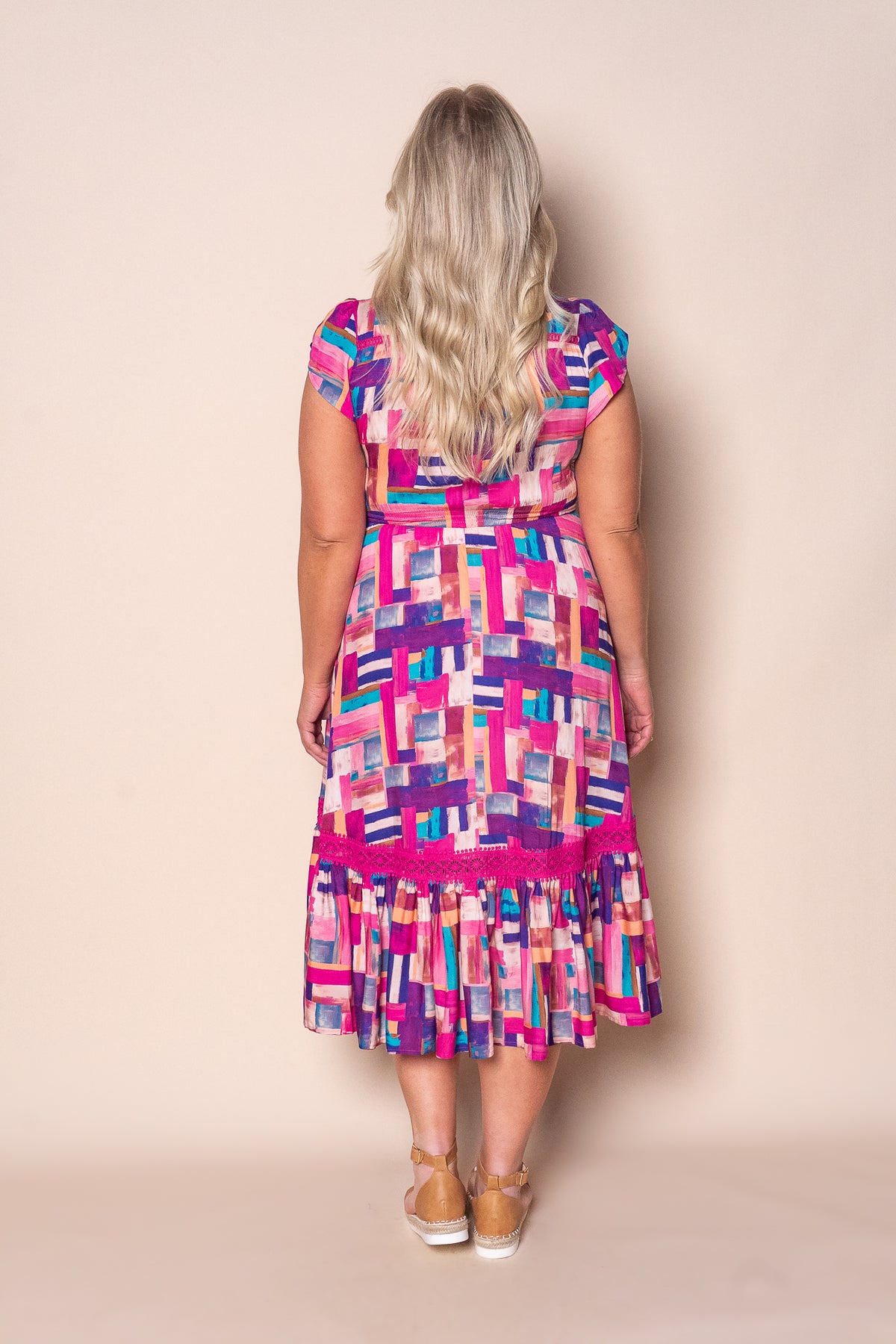 Alexa Midi Dress in Pink