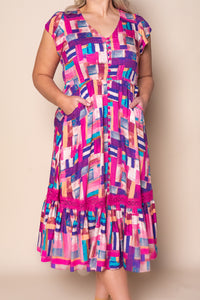 Alexa Midi Dress in Pink