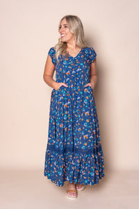 Floriana Maxi Dress in Royal Blue