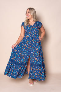 Floriana Maxi Dress in Royal Blue