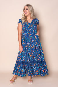 Floriana Maxi Dress in Royal Blue