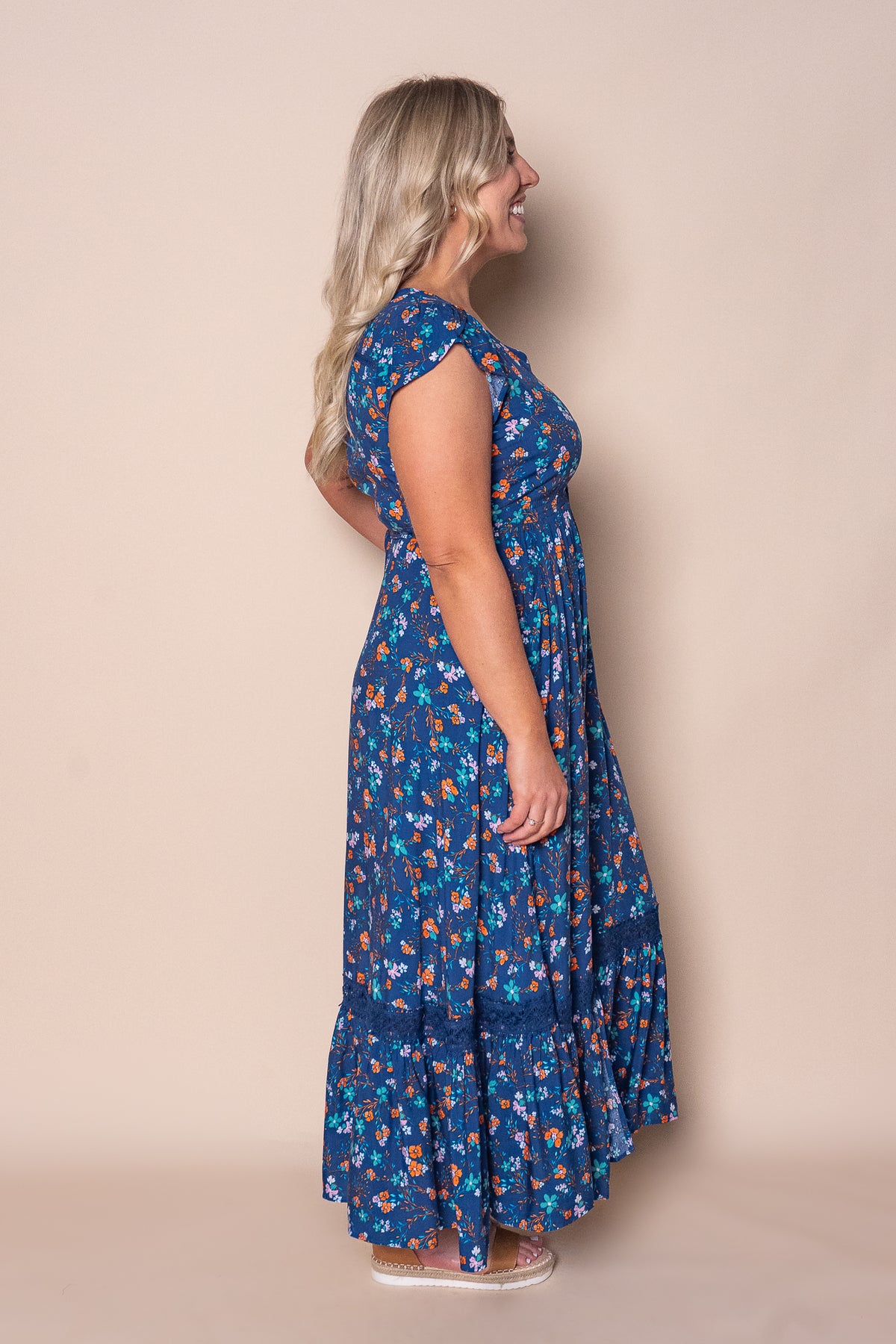 Floriana Maxi Dress in Royal Blue