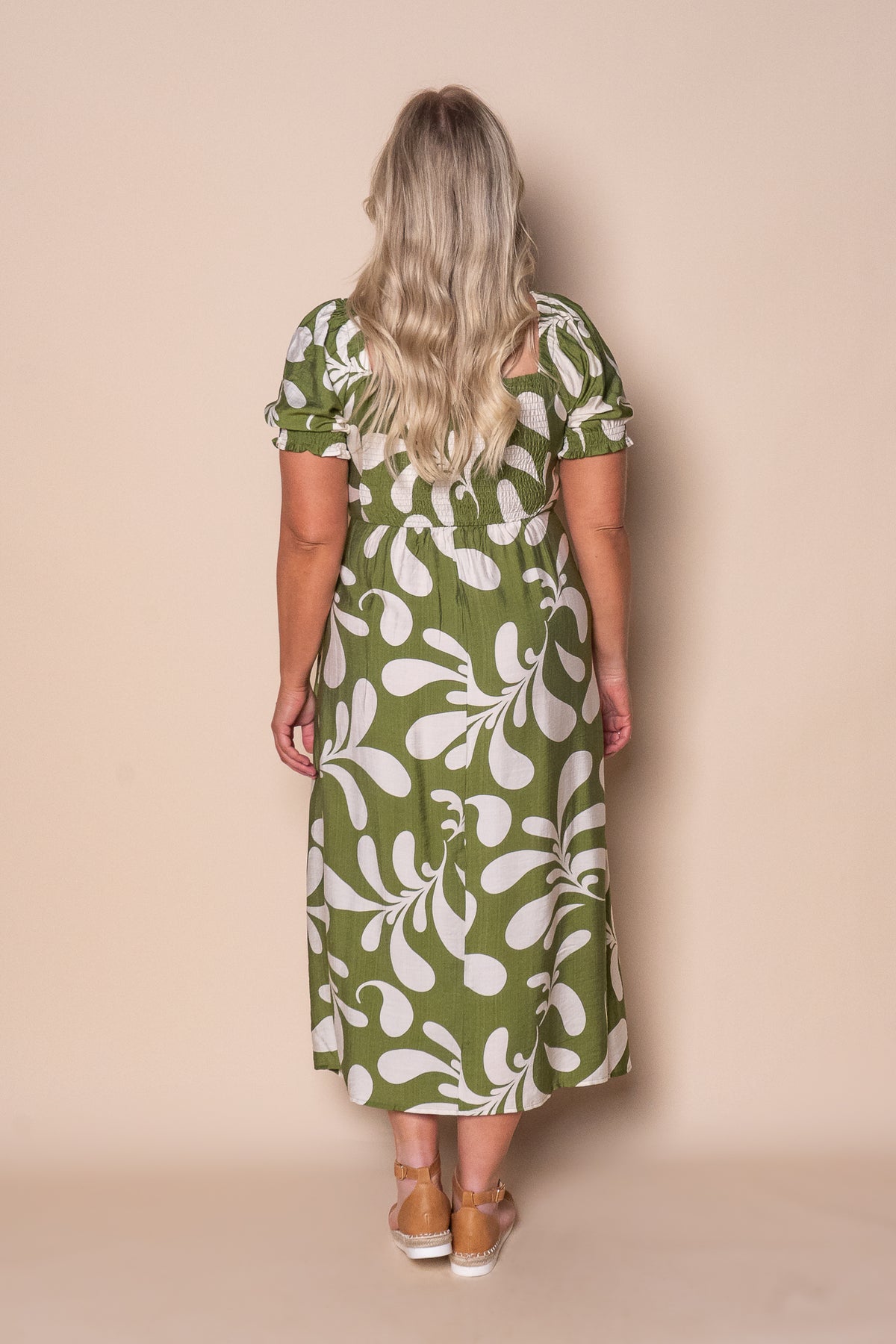 Renalta Midi Dress in Olive