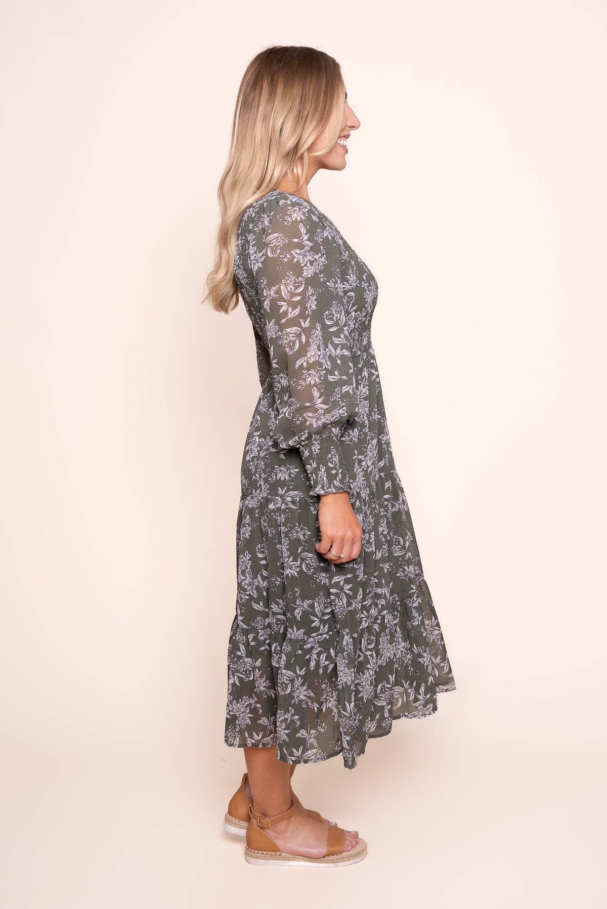 Scout Midi Dress in Dark Green