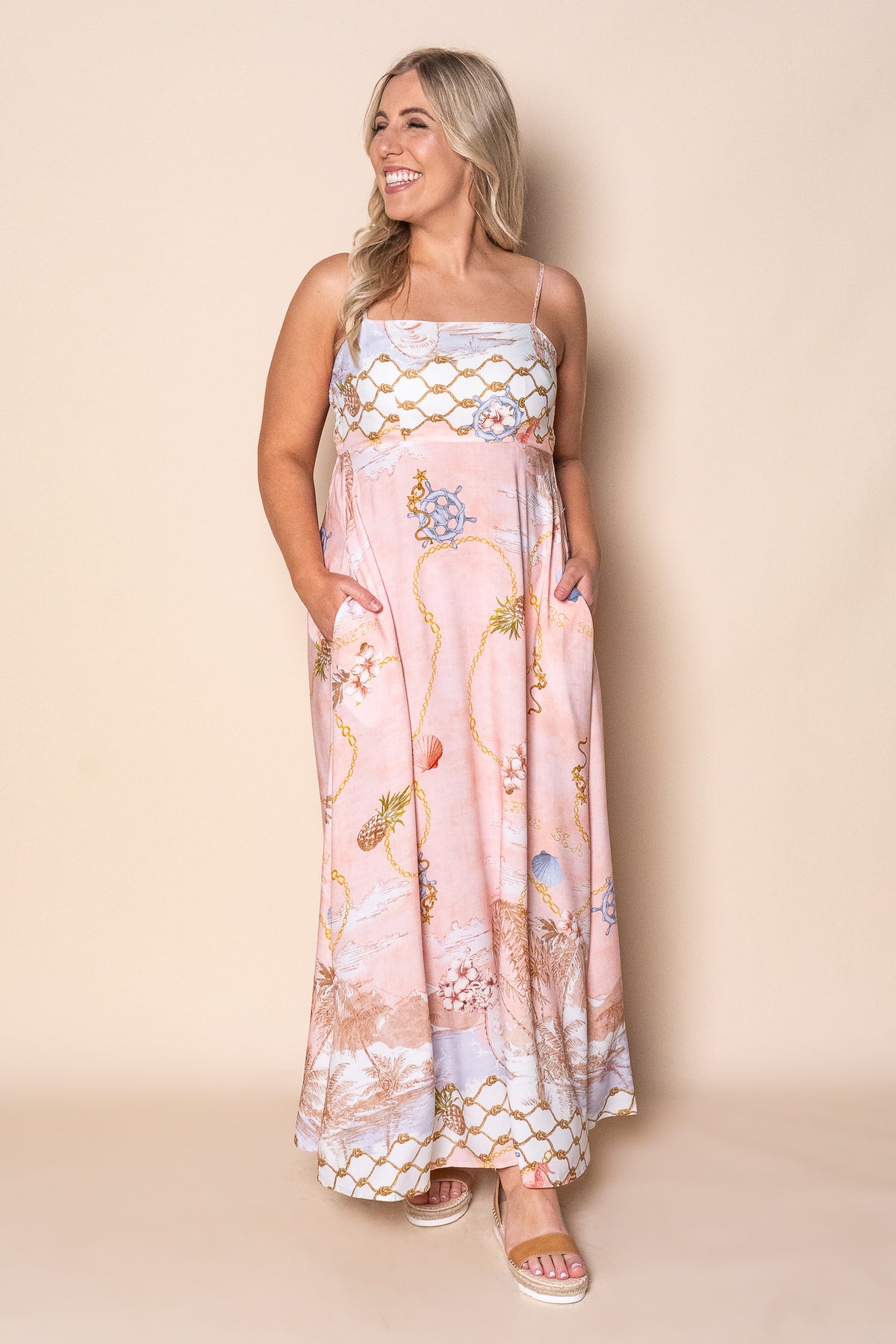 Sativa Maxi Dress in Pink