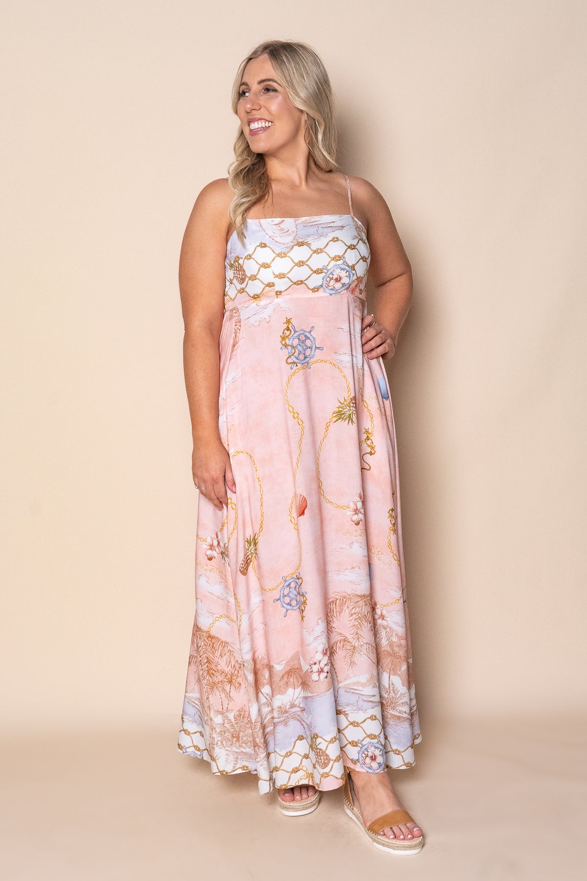 Sativa Maxi Dress in Pink
