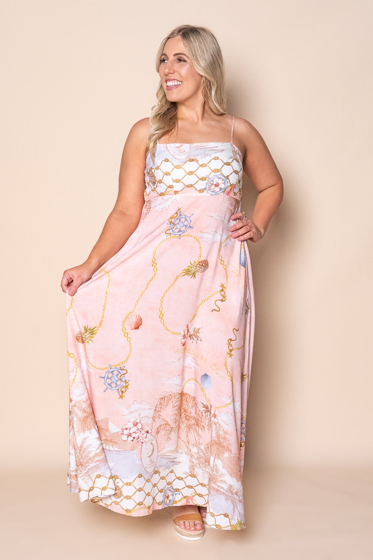 Sativa Maxi Dress in Pink