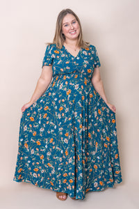 Zaya Dress in Teal