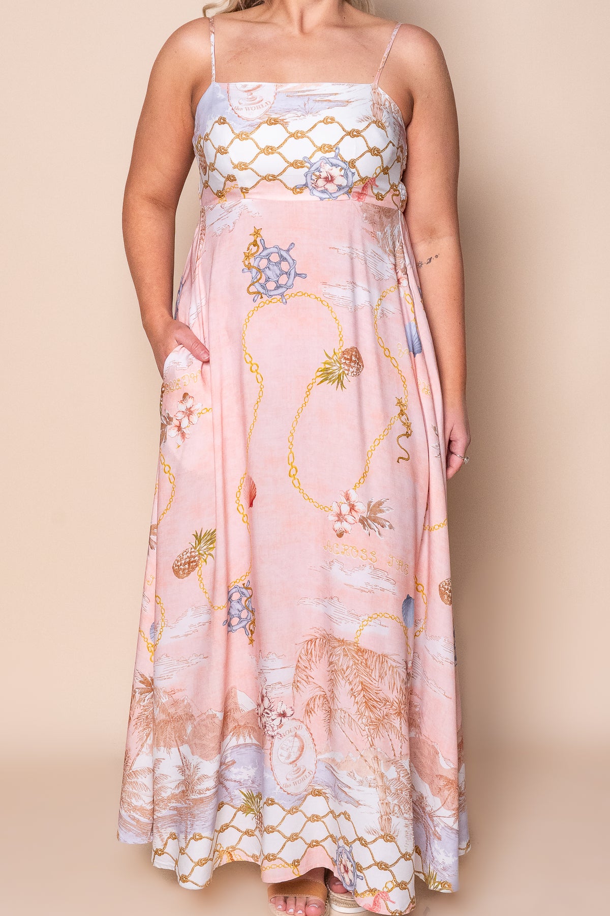 Sativa Maxi Dress in Pink