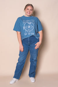 Into The Sunset Relaxed Tee in Blue - All About Eve