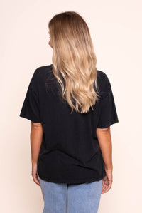 Bluebell Springs Relaxed Tee in Washed Black - All About Eve