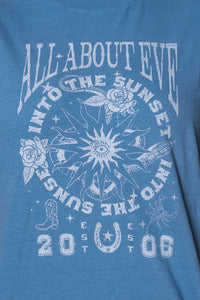 Into The Sunset Relaxed Tee in Blue - All About Eve