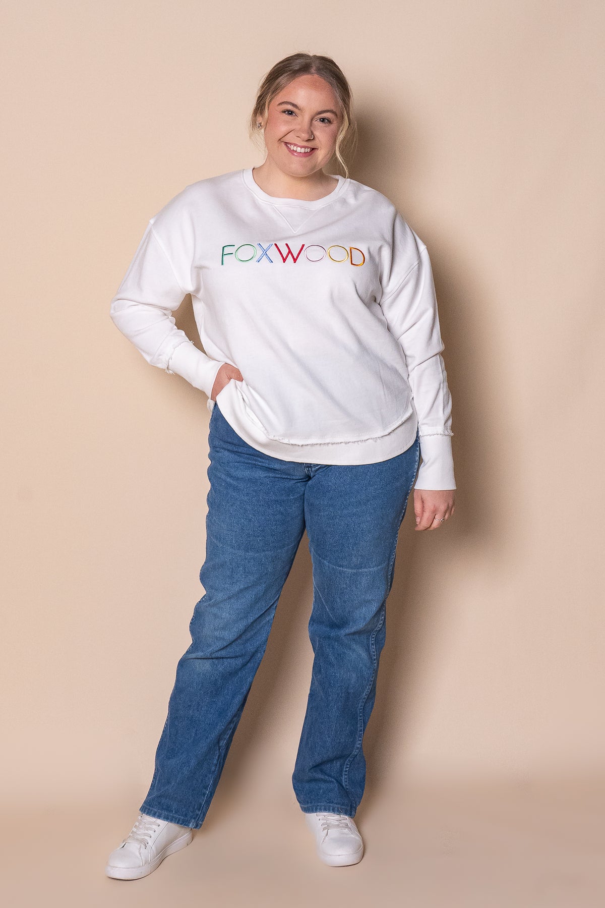 Simplified Confetti Crew in Vintage White - Foxwood