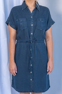 Walker Dress in Dark Denim