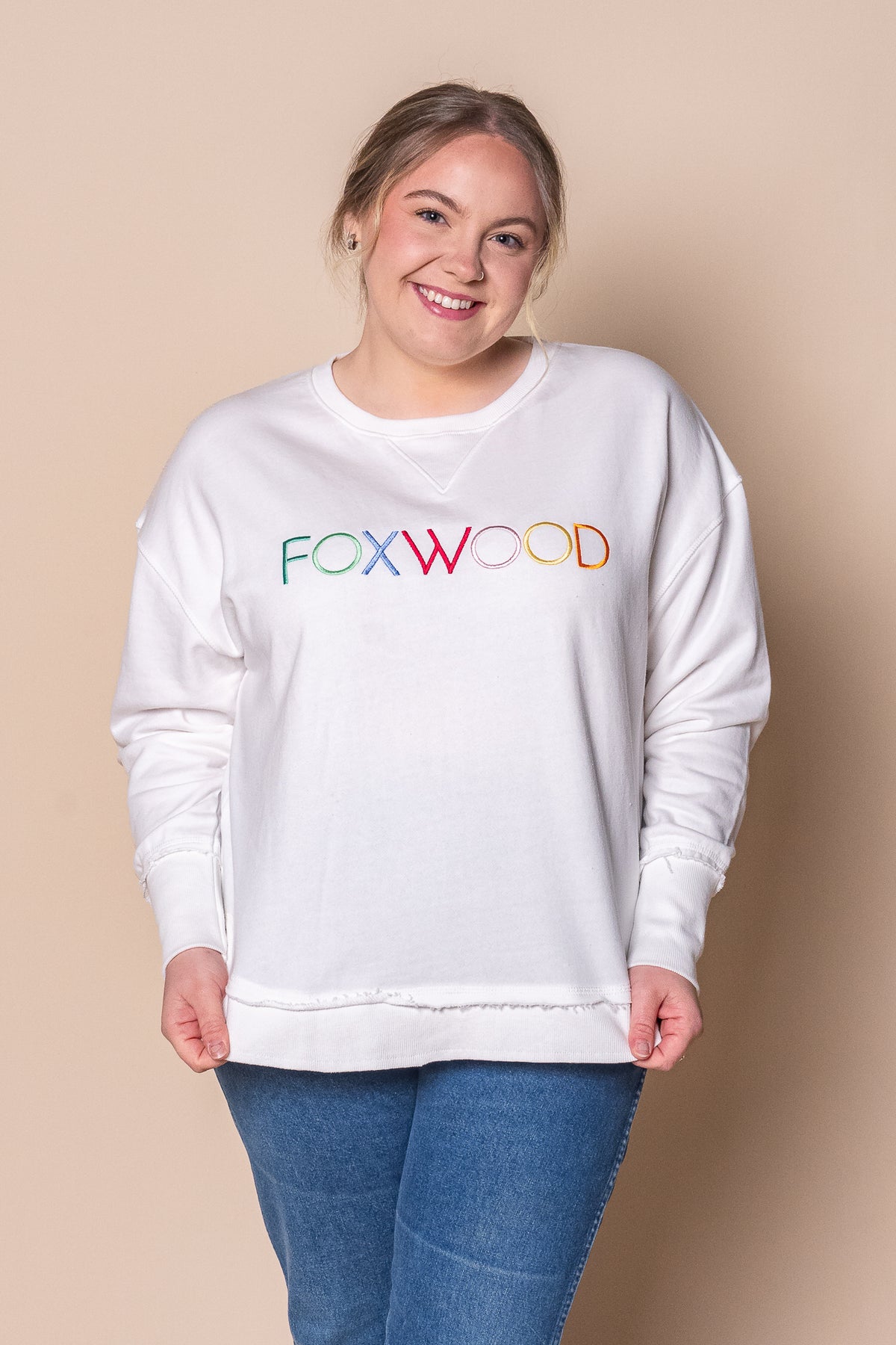 Simplified Confetti Crew in Vintage White - Foxwood