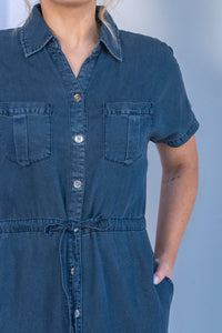 Walker Dress in Dark Denim