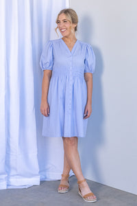 Zara Dress in Pale Periwinkle